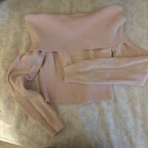 Edikted Off-Shoulder Blush Sweater